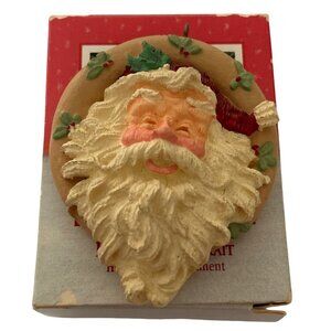 Hallmark 1988 Kringle Portrait Handcrafted Santa Christmas Ornament Collectible